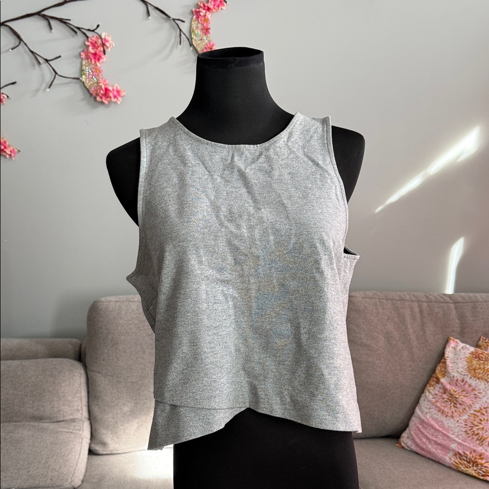 Banana Republic Gray Asymmetrical Tank Top